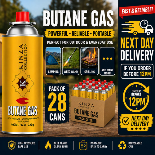 28x butane gas bottles - 28x,