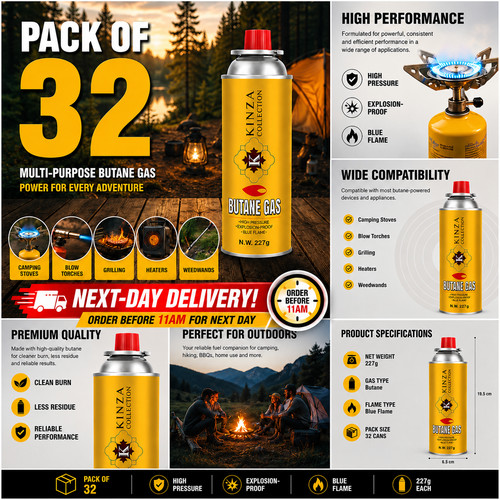 32x new butane - new, bottles