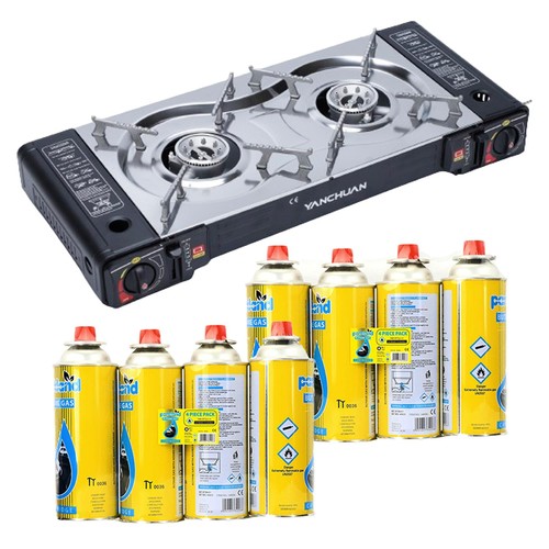 Portable double burner hob - double,