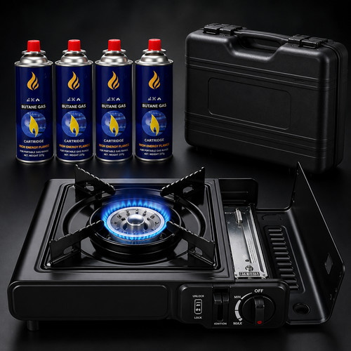 Portable camping stove - stove, case