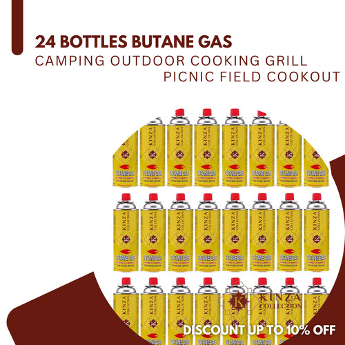 24x butane gas bottles - 24x,